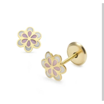 Csavaros végű baba fülbevaló