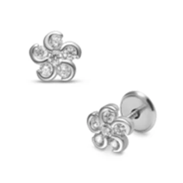 Fehér arany baba fülbevaló