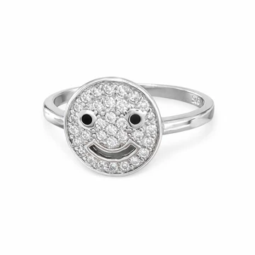 Ezüst smile gyűrű