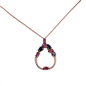 Rosé arany nyaklánc medállal