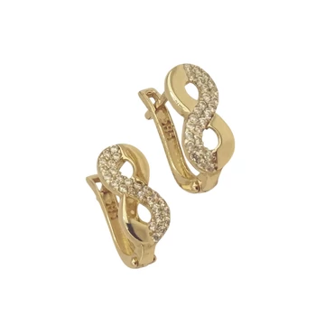 Végtelen jeles arany fülbevaló