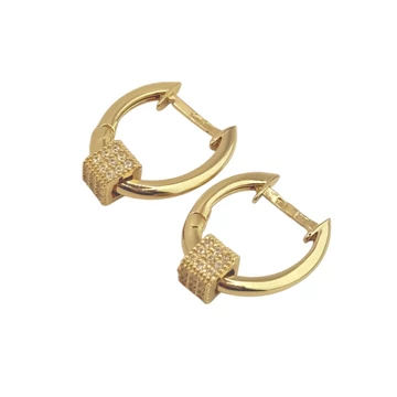 Sárga arany karika fülbevaló