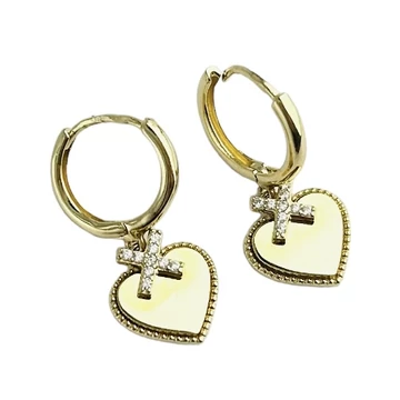 Sárga arany lógós fülbevaló