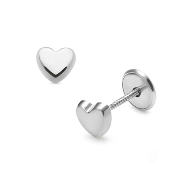 Fehér arany csavaros végű baba fülbevaló