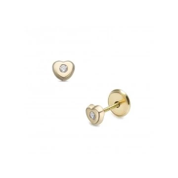 Sárga arany csavaros végű baba fülbevaló