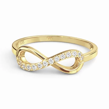 Végtelen jeles arany gyűrű