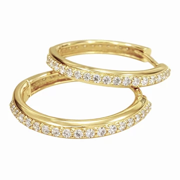 Sárga arany karika fülbevaló