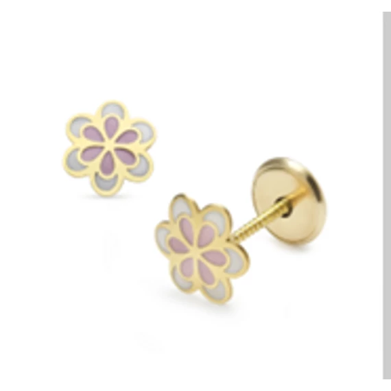 Csavaros végű baba fülbevaló