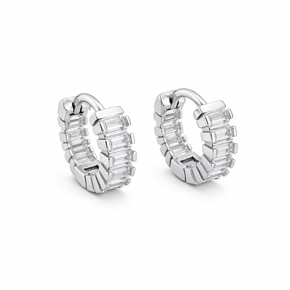 Ezüst karika fülbevaló