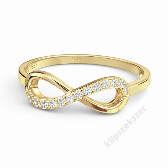 Végtelen jeles arany gyűrű
