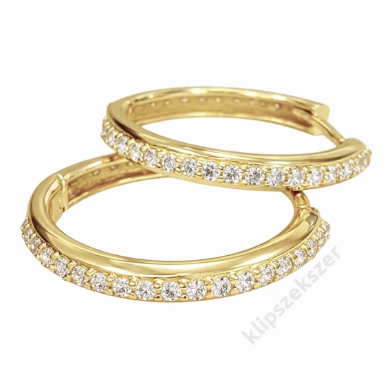 Sárga arany karika fülbevaló