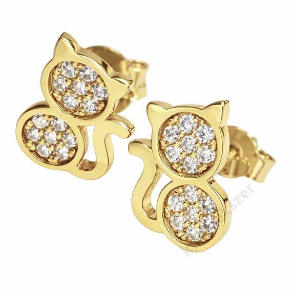 Cicás arany fülbevaló 